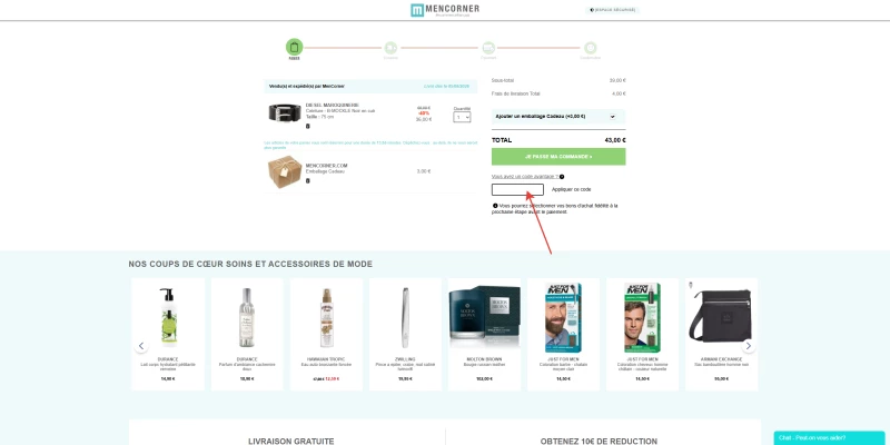 code promo MenCorner