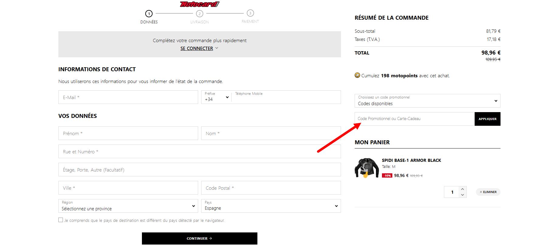 “Comment activer un code promo Motocard”