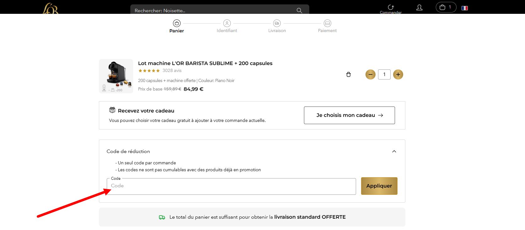 code promo L'OR Espresso