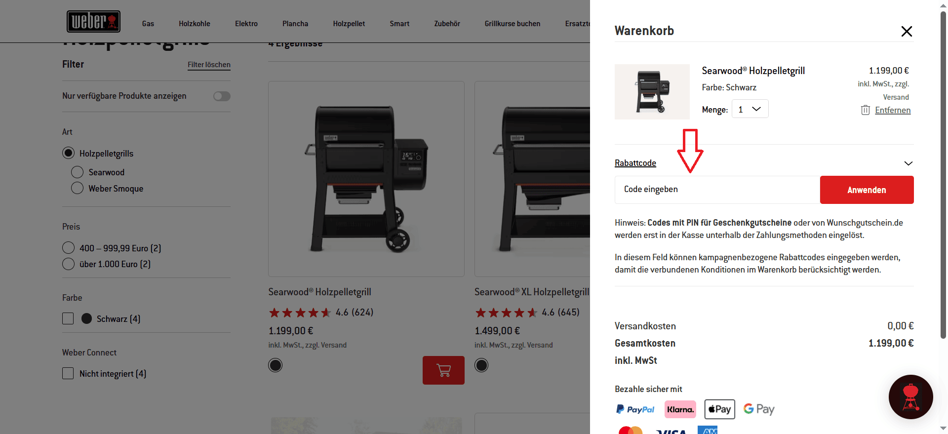 code promo Weber