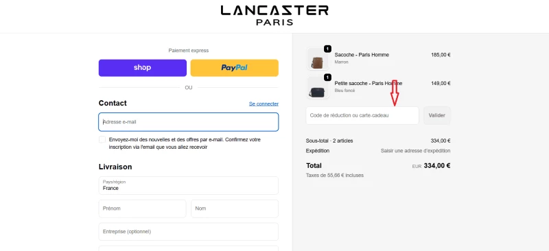 code promo Lancaster