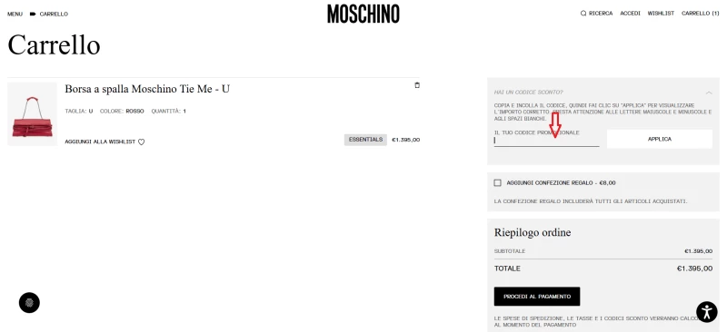 code promo Moschino