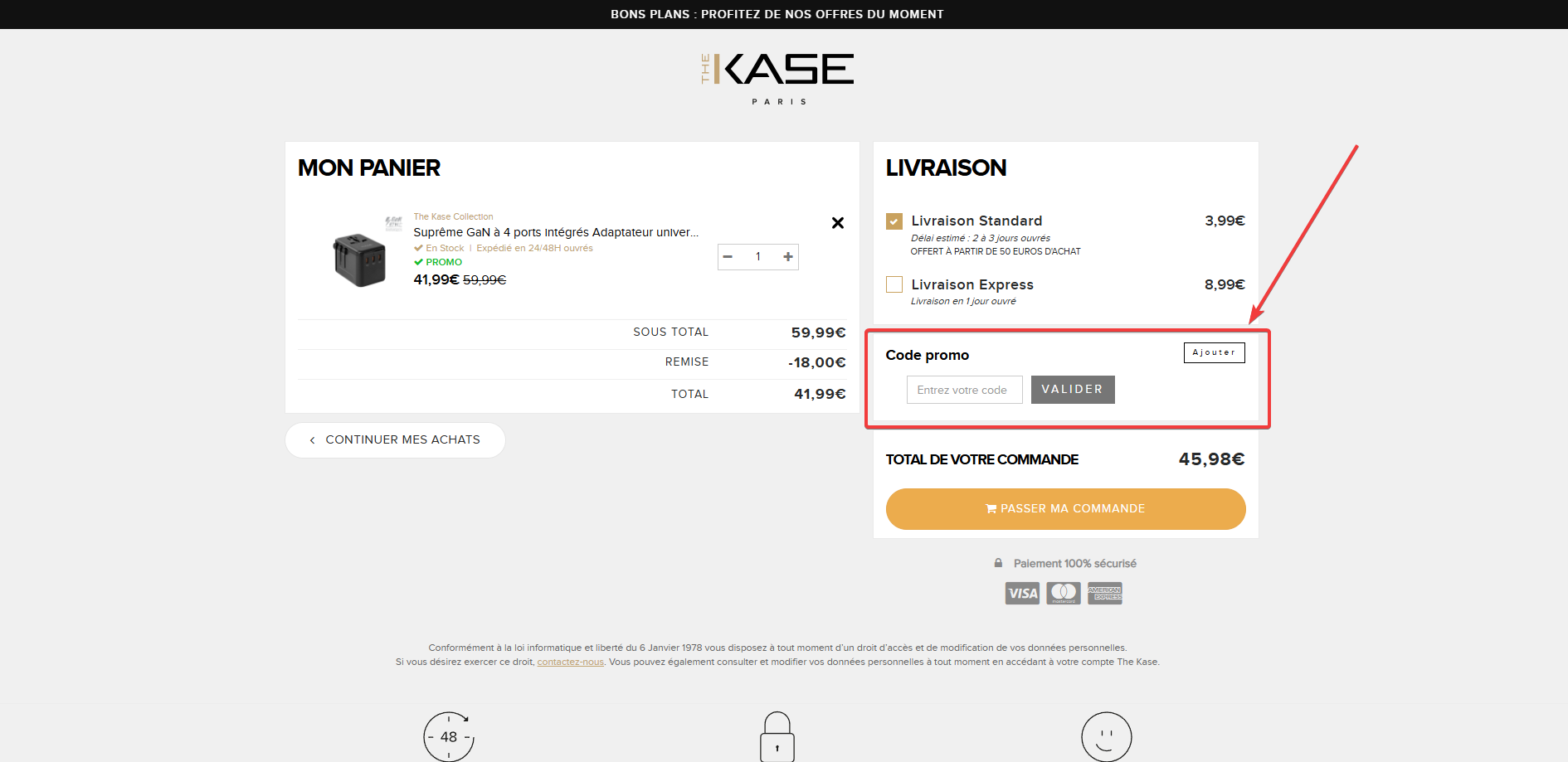 code promo The Kase