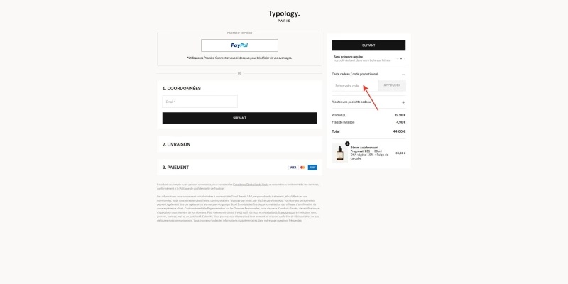 code promo Typology