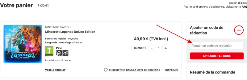 code promo Nintendo eShop