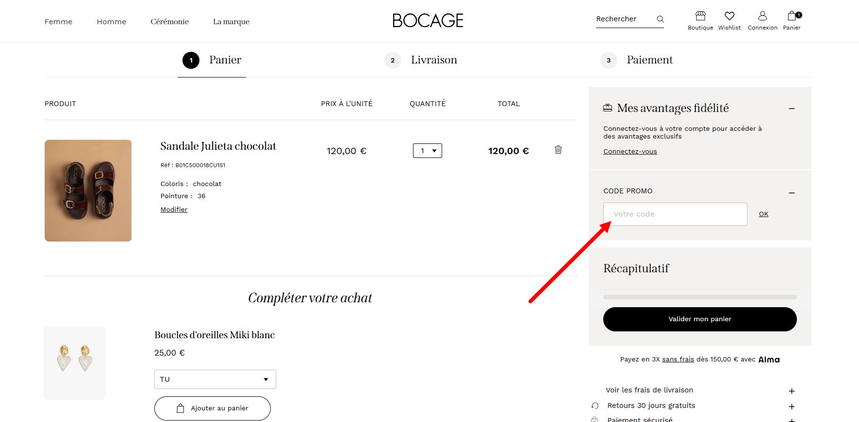 code promo Bocage