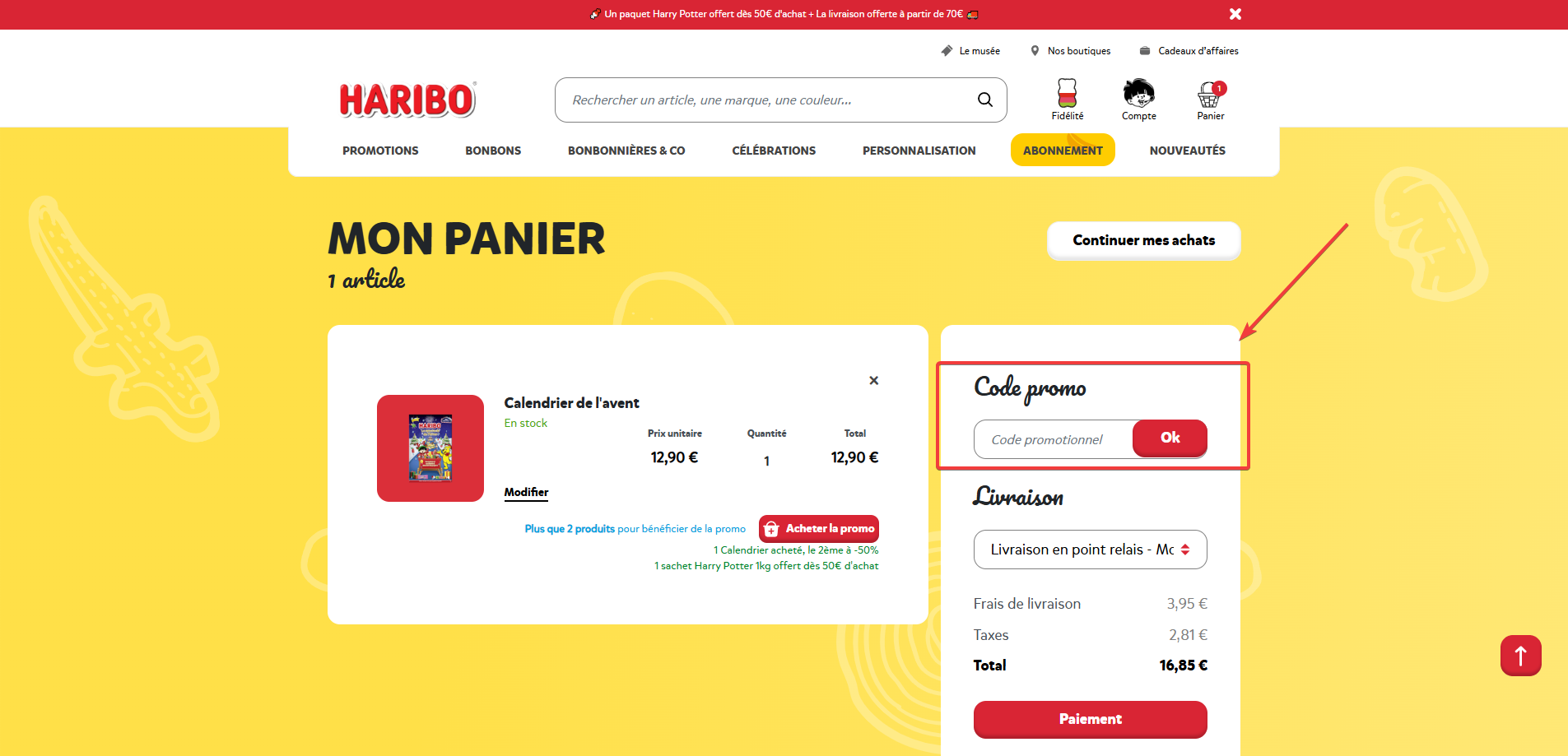 code promo HARIBO