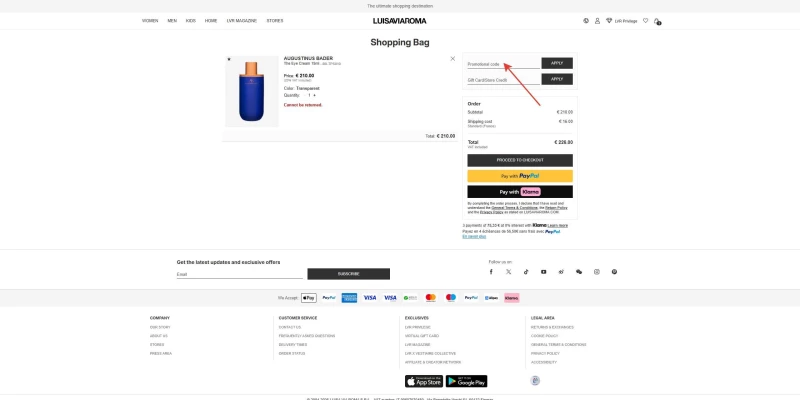 code promo Luisaviaroma