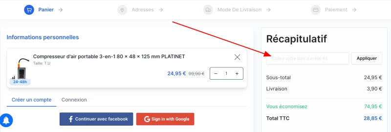 code promo Homme Privé