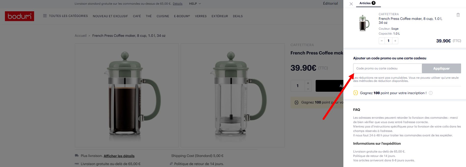 code promo Bodum