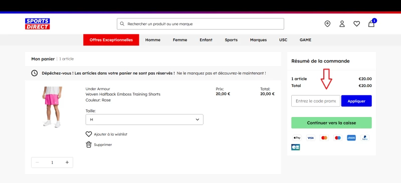 code promo Sportsdirect