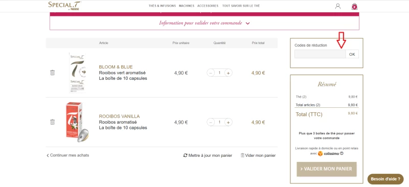 code promo Special T
