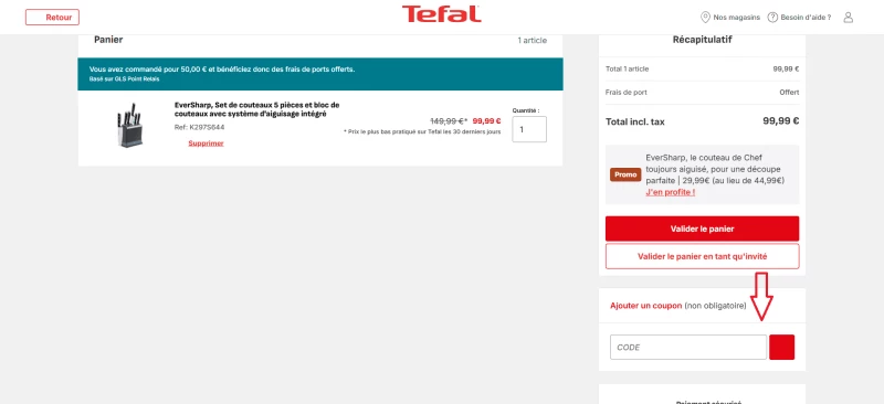 code promo Tefal