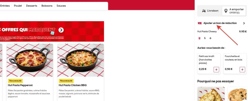 code promo Pizza Hut