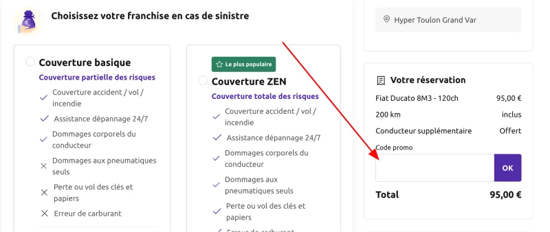 code promo Carrefour location