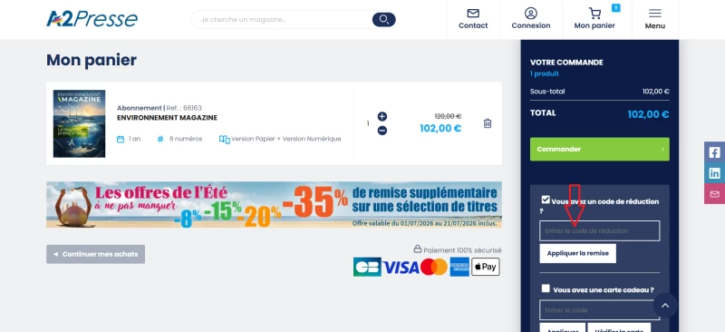 code promo A2Presse