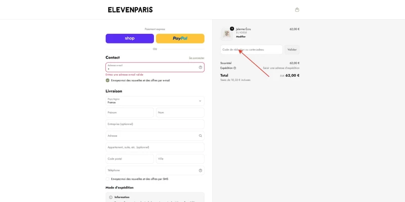 code promo Eleven Paris