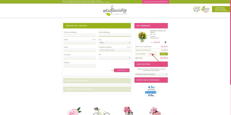 code promo Entrefleuristes