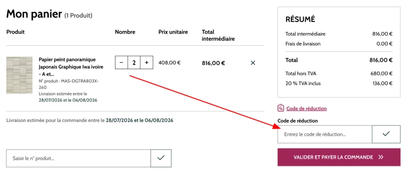 code promo Papiers peints direct