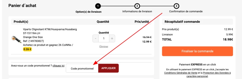 code promo Motardinn