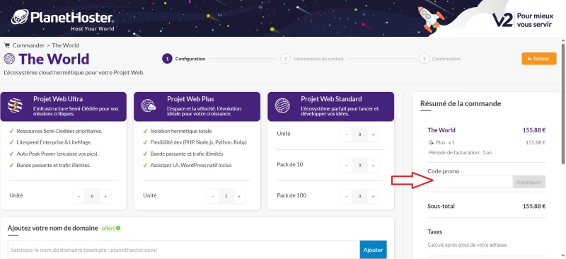 code promo PlanetHoster