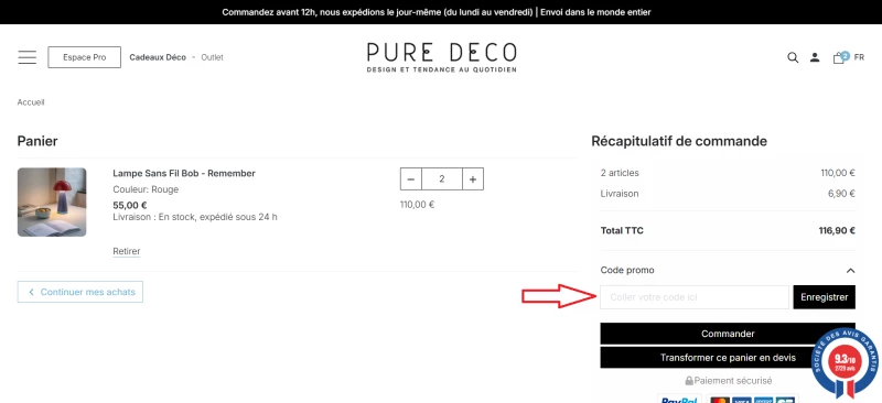 code promo Pure Deco