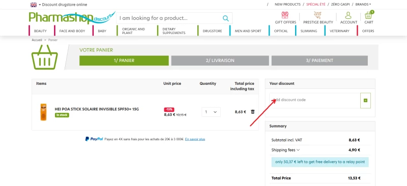code promo PharmashopDiscount