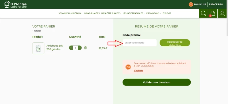code promo D.Plantes