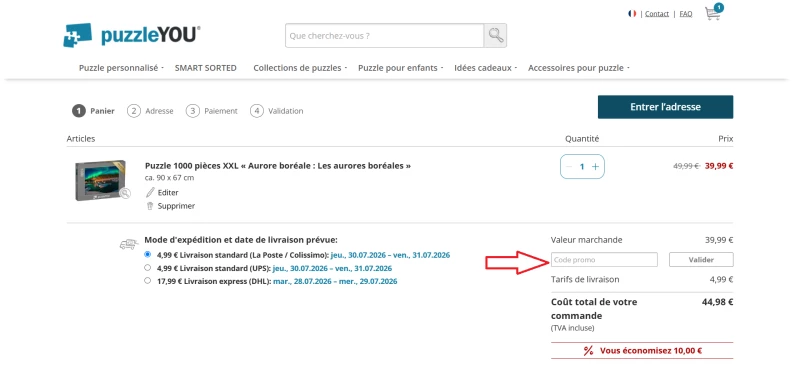 code promo puzzleYOU