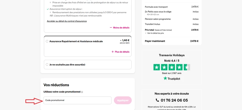 code promo Transavia Holidays