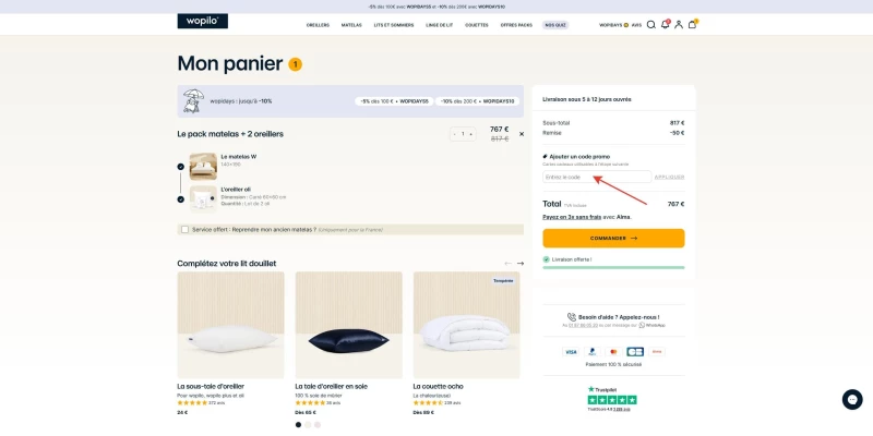 code promo Wopilo