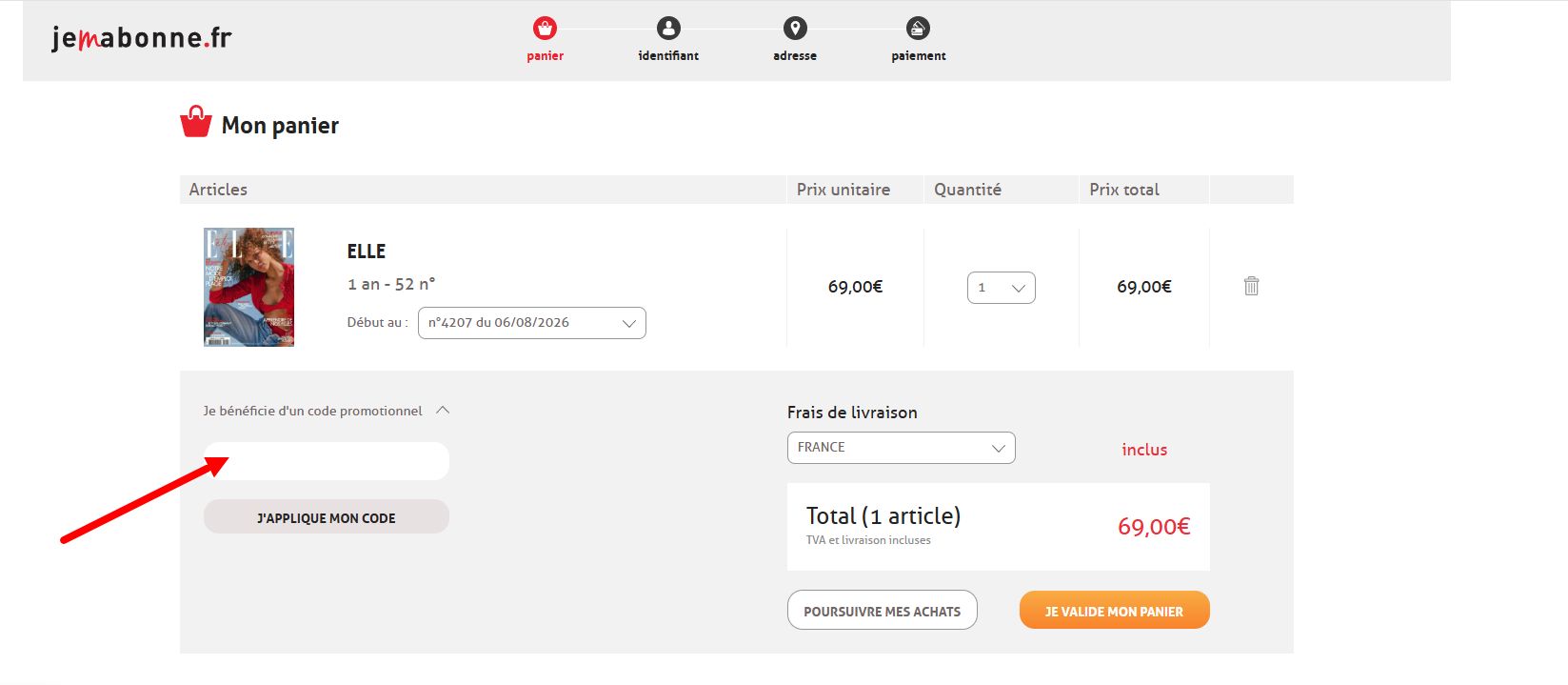 code promo Jemabonne.Fr
