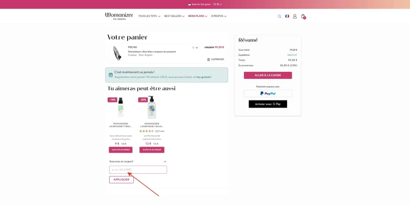 code promo Womanizer