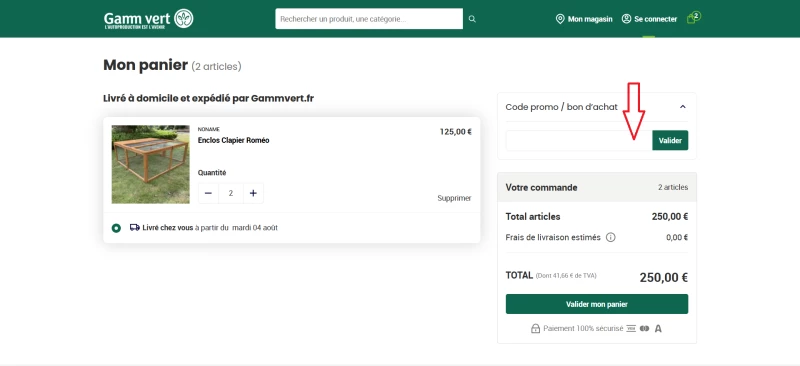 code promo Gamm Vert