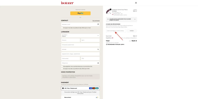 code promo ISOTONER