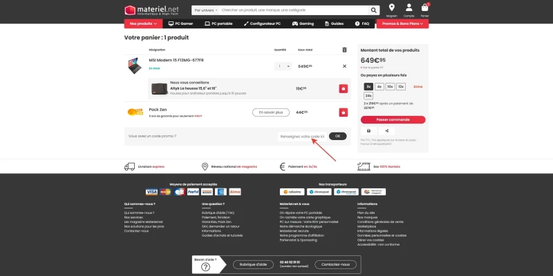 code promo Materiel.net