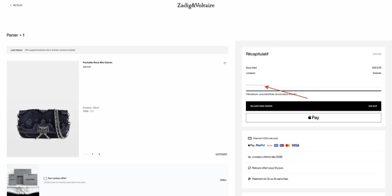 code promo Zadig et Voltaire