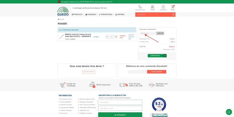 code promo Guedo Outillage