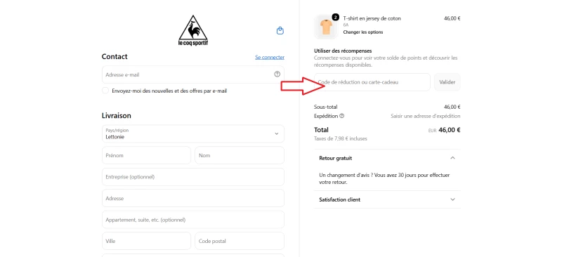 code promo Le Coq Sportif