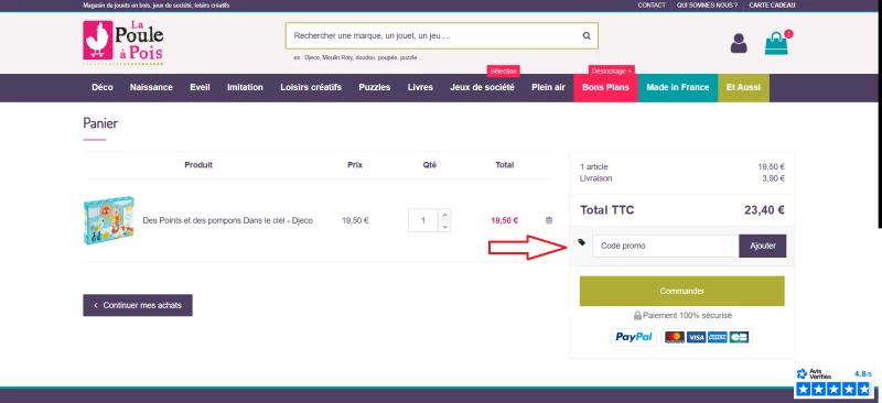 code promo La Poule à Pois