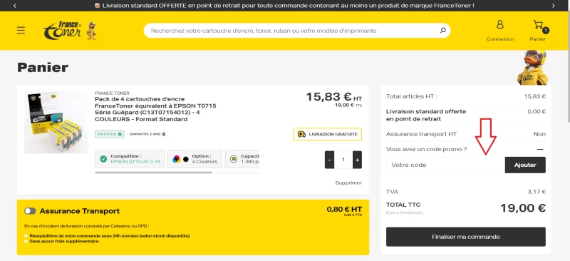 code promo France Toner