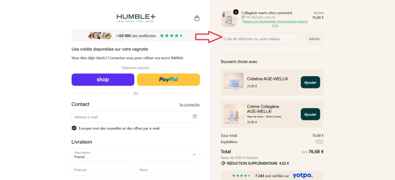code promo Humble+