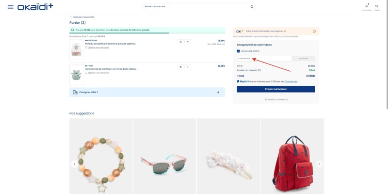 code promo Okaïdi