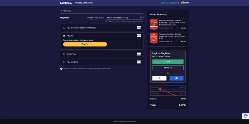 code promo Loaded