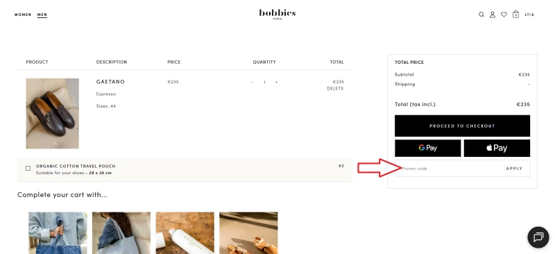 code promo Bobbies