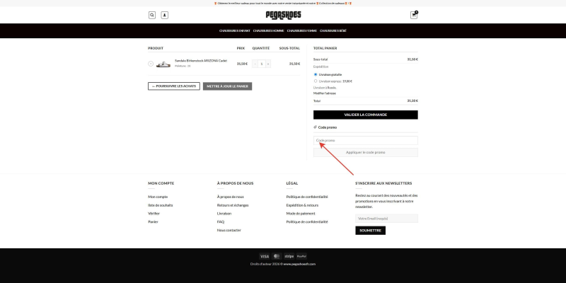 code promo PEGASHOES
