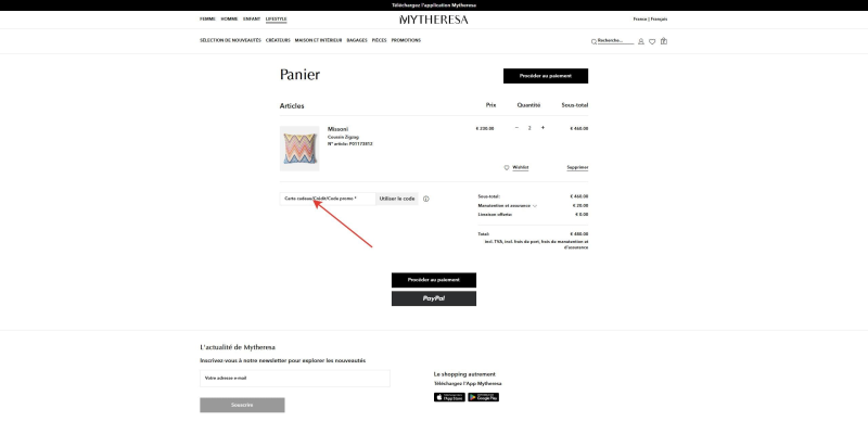 code promo MYTHERESA