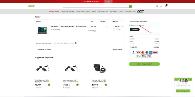 code promo Acer