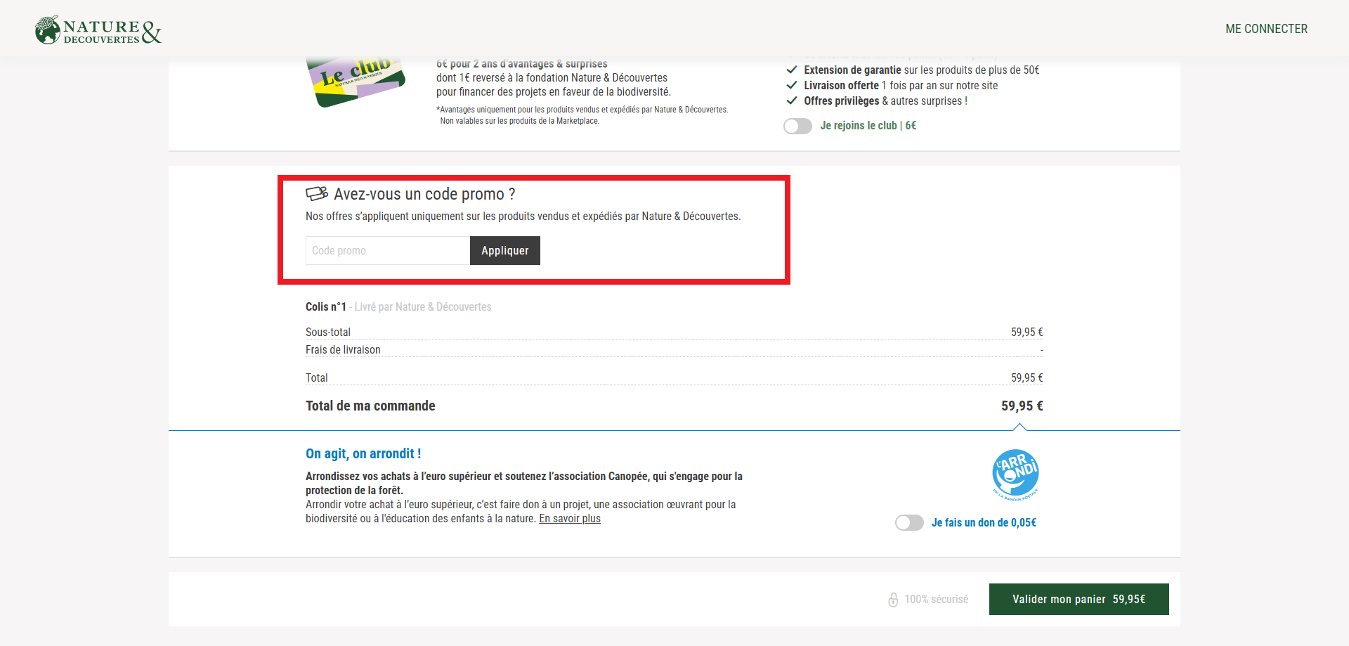 code promo Nature et découvertes
