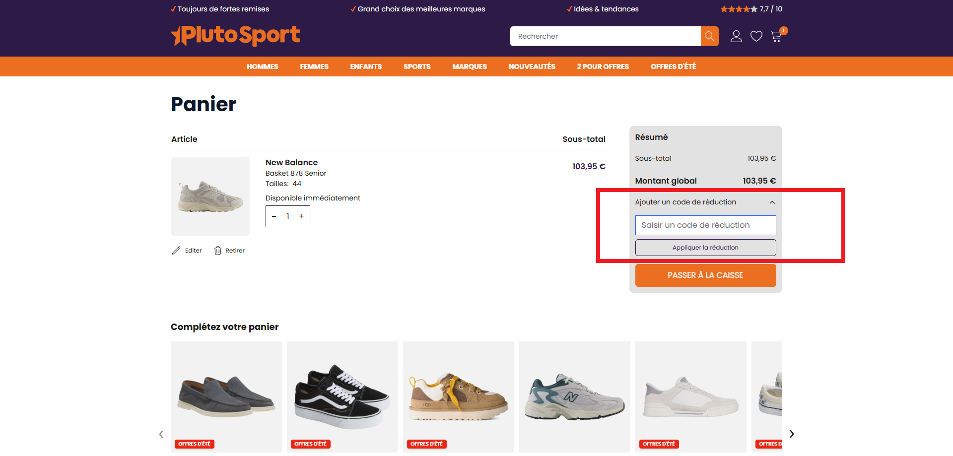 code promo Plutosport